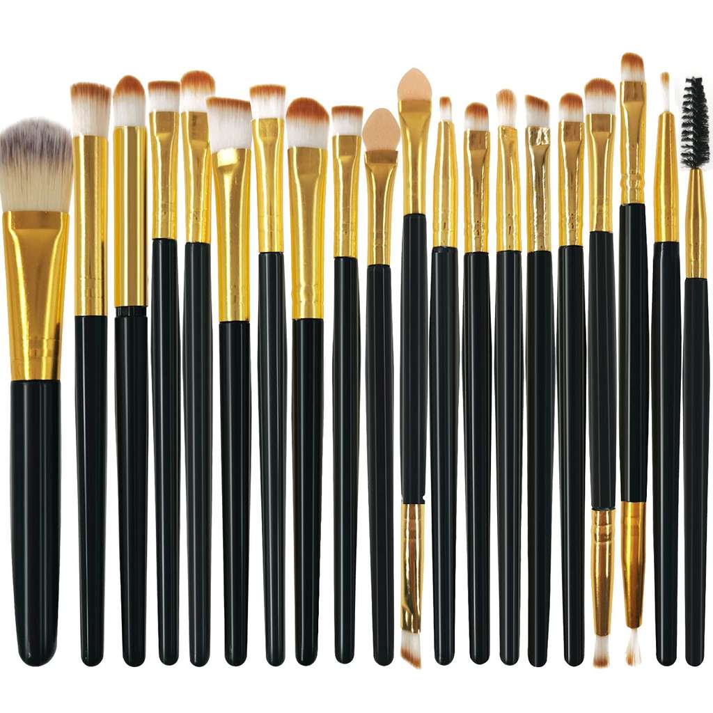 Makeup Brushes Brush Set 20 Pieces - Professional Face, Eyeliner, Foundation Blush Concealer. In gold, blue or red, Sold By yangyik|FBA