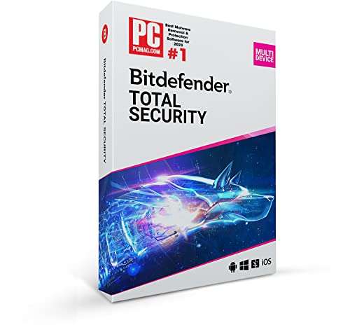 Bitdefender Total Security 2024 - 5 Devices / 1 Year (By Post) - Sold By Bitdefender Limited FBA