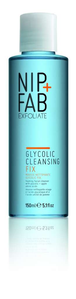 Nip + Fab Glycolic Acid Fix Foaming facial Cleanser with Olive Oil, Exfoliating Foam Wash for Even Tone, Fine Lines, Wrinkles 150 ml