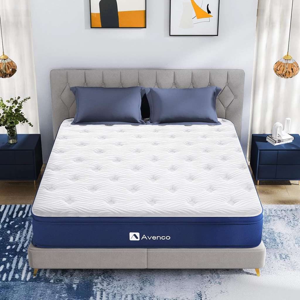 Avenco Single Mattress 3FT, 7 Inch Bamboo Foam & Spring Hybrid, Medium Firm, CertiPUR-US Certified, Mattress-in-Box, 10 yr warranty