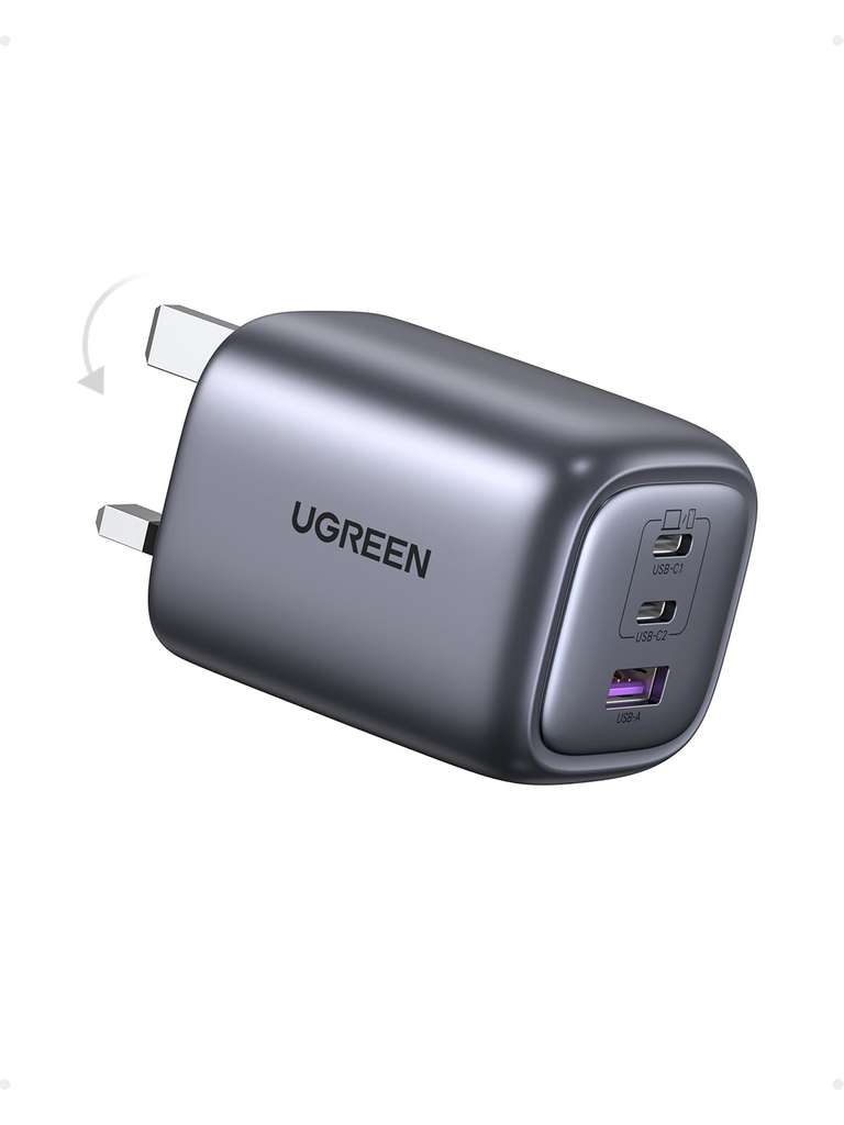 UGREEN USB C Charger, MacBook Charger Nexode 65W Foldable Fast GaN Charger 3-Port USB C Plug - Sold by UGREEN GROUP LIMITED UK FBA