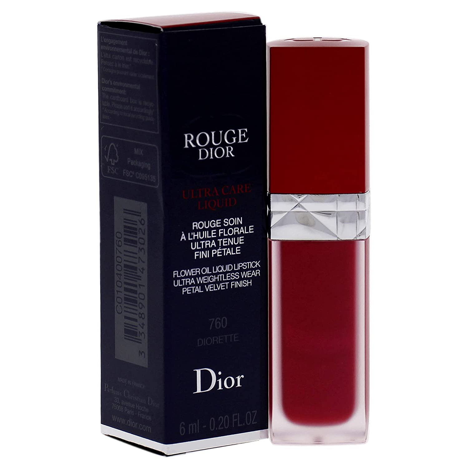 Christian Dior Rouge Dior Ultra Care Liquid Lipstick - 760 Diorette Women Lipstick 0.2 oz